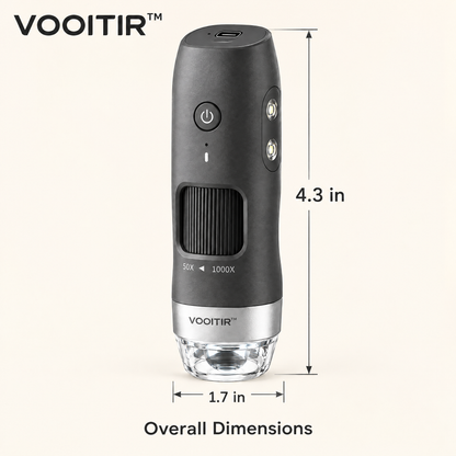 VOOITIR™ Atlas Mini Digital Microscope dimensions image