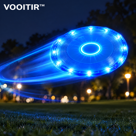 VOOITIR™ HyperDisc LED Flying Disc night flight lifestyle image