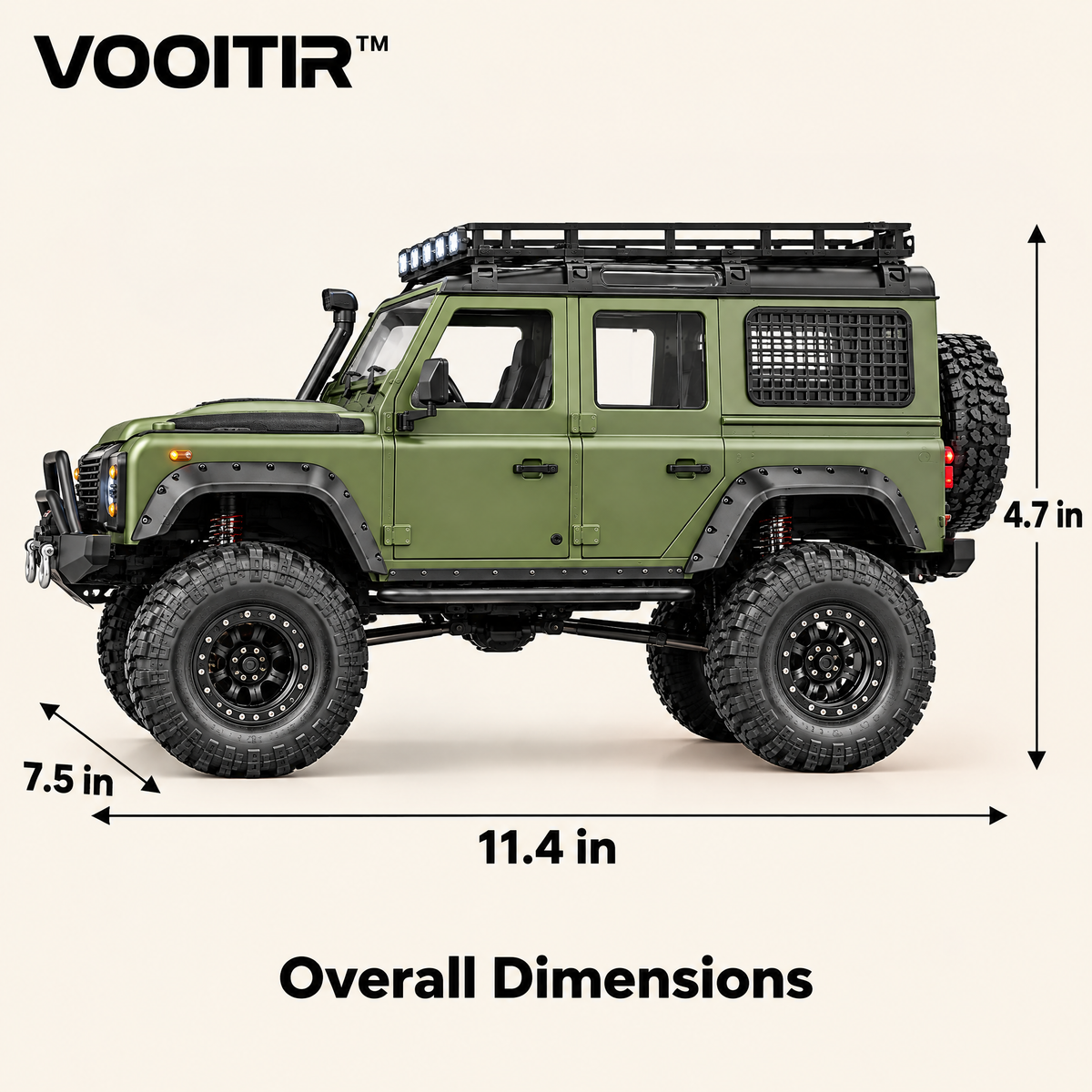VOOITIR™ Rover X All-Terrain Crawler dimensions