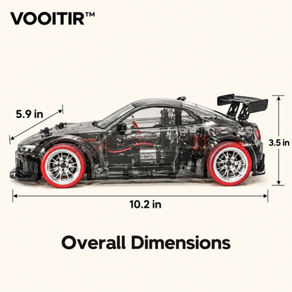 VOOITIR™ Phantom RC Drift Racer dimensions image