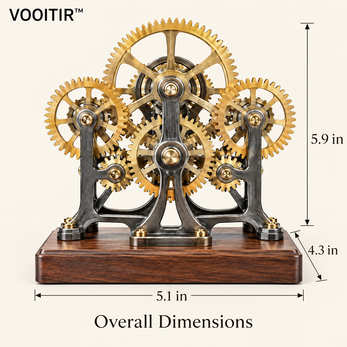 VOOITIR™ ChronoGear Mechanical Model dimensions image