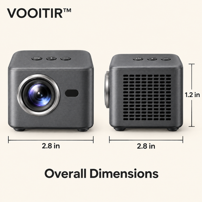 VOOITIR™ Nova Pocket Projector dimensions image