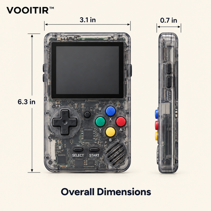 VOOITIR™ PixelArc Retro Game Console dimensions