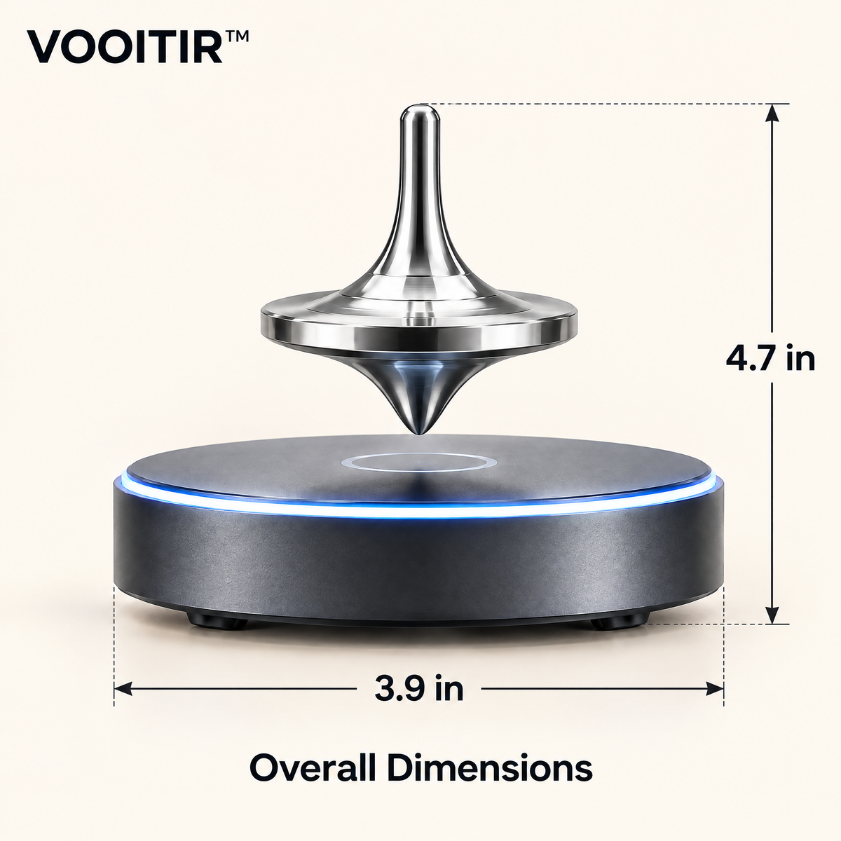 VOOITIR™ Orbit Magnetic Gyro dimensions
